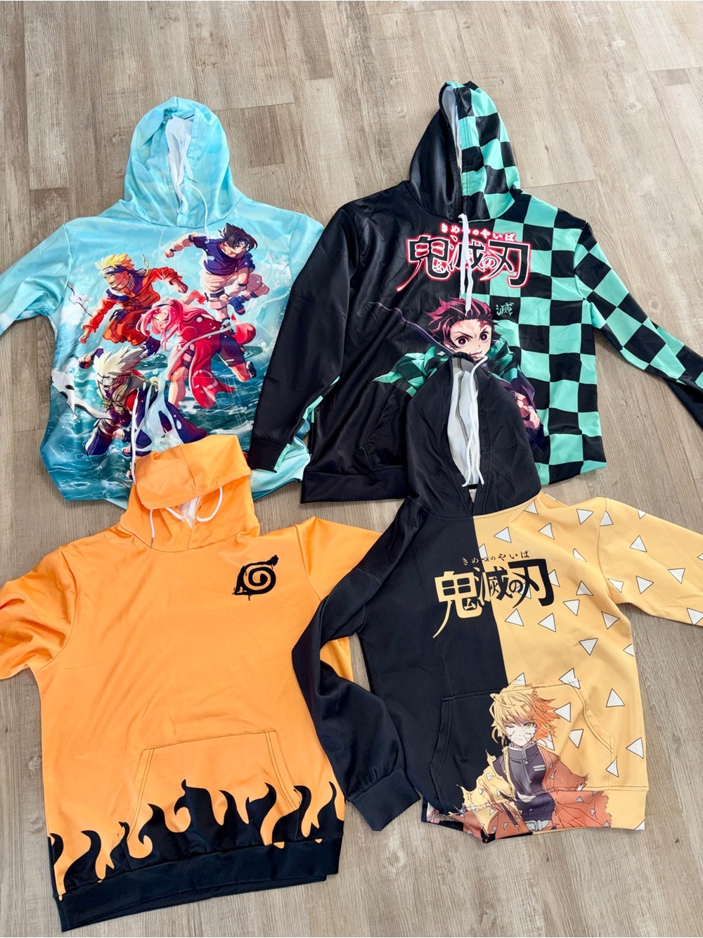 4 Anime Comic Hoodies - Demon Slayer Kimetsu - Tanjiro Kamado -    Adult M-L